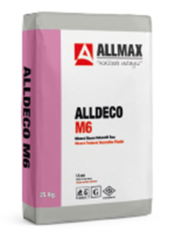 Allmax 25/1 Dekoratif Sıva M6 1.5 Mm Beyaz Çimento Esaslı